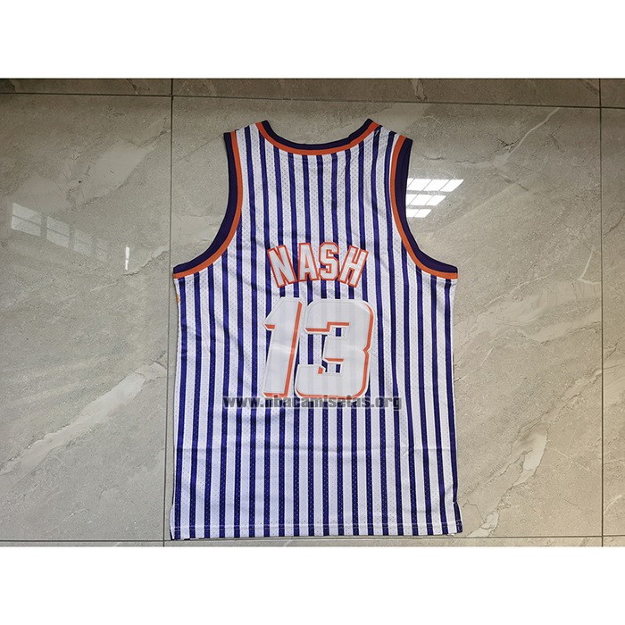 Camiseta Phoenix Suns Steve Nash NO 13 Mitchell & Ness 1996-97 Blanco